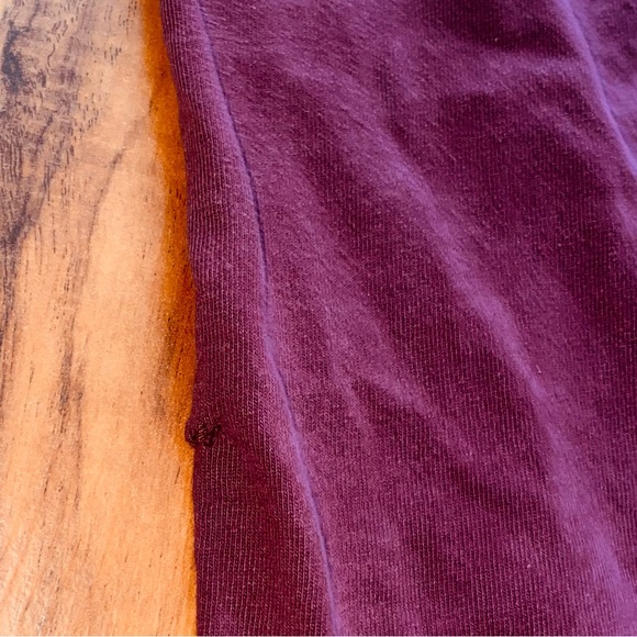 Retro Adidas Classic 3 Stripes Tee Shirt and Embroidered Logo Maroon Grey XL - Picture 13 of 14